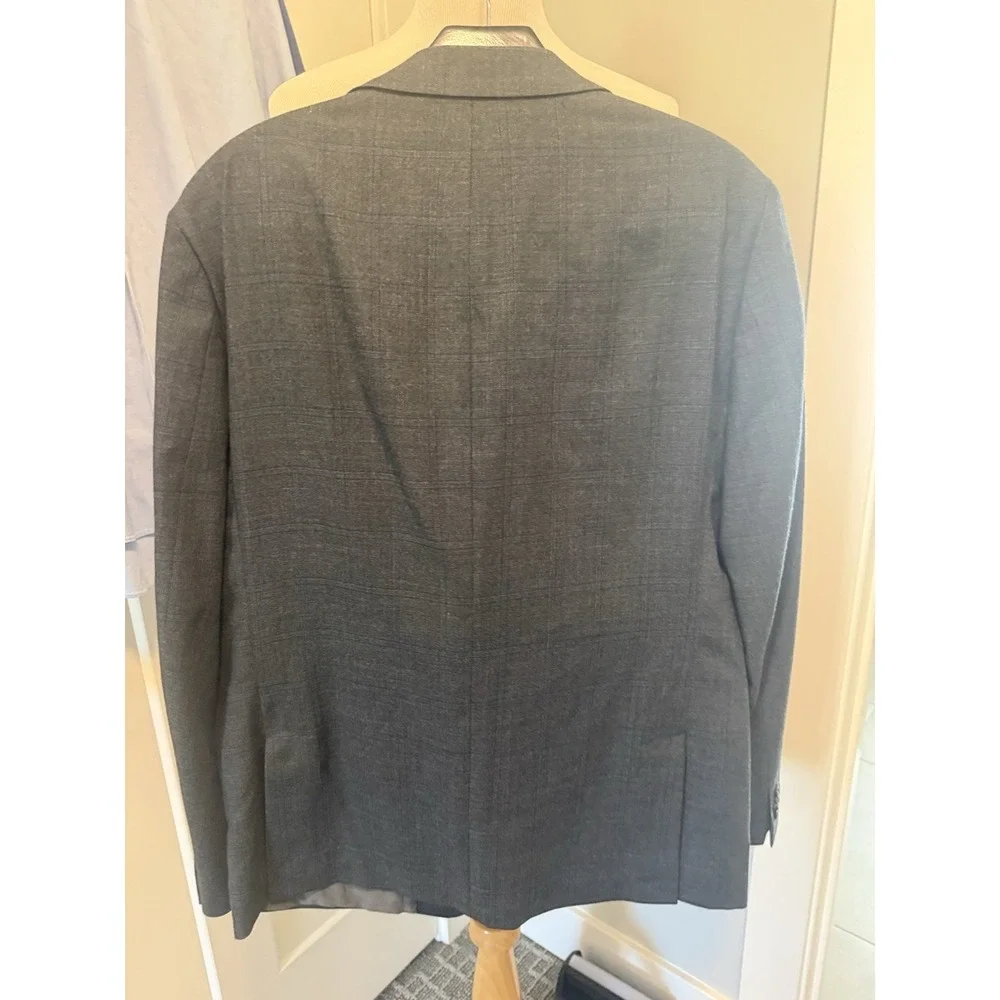 Michael‎ Kors Men's Size 42R Dark Gray Modern-Fit Double Vent Wool Suit Jacket